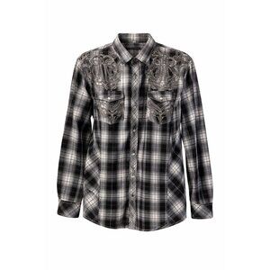 Mens Roar Augustus Plaid Button-Down Long Sleeve Shirt, Sz L
